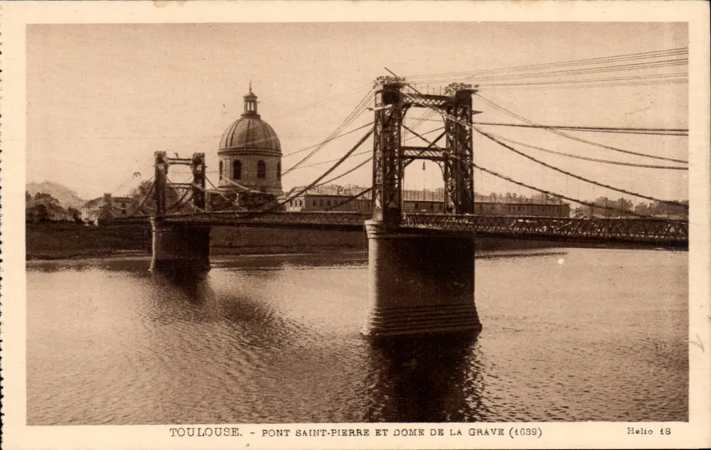 Toulouse - Pont Saint-Pierre und Dôme de La Grave (1639) — Helio 48 - Vorderseite