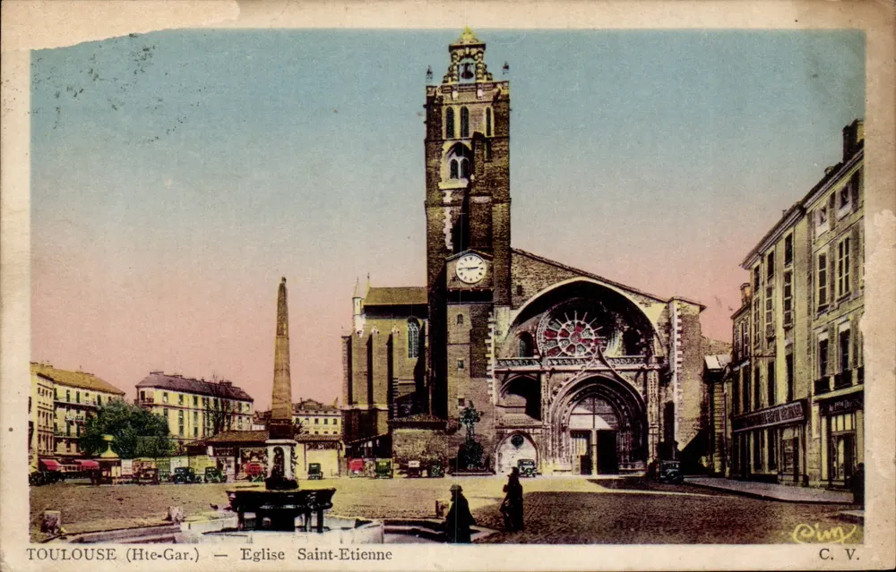 Toulouse (Hte-Gar.) — Igreja de Saint-Étienne — C.V. - Frente