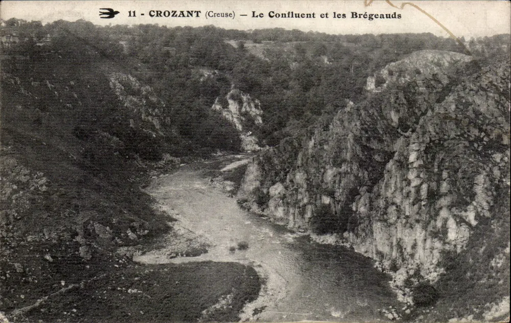 CROZANT (Creuse) — O Confluent e os Brégeauds — Editor desconhecido, n° 11 - Frente