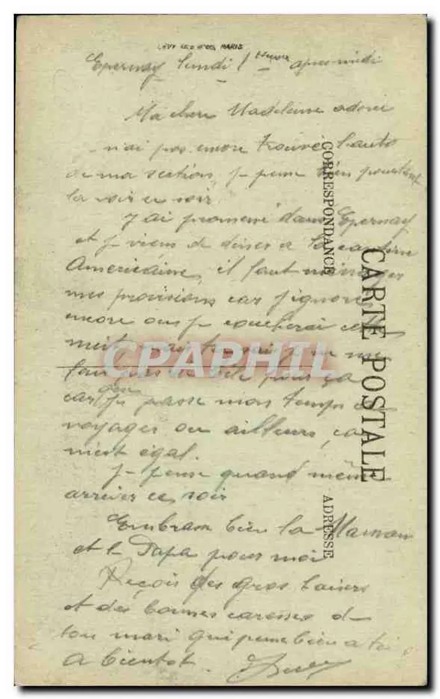 Dijon — A Estátua de Garibaldi — LL - Verso