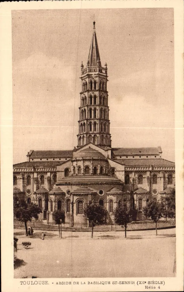 Toulouse - Abside da Basílica de São Sernin (século XII) - Hélios 4 - Frente