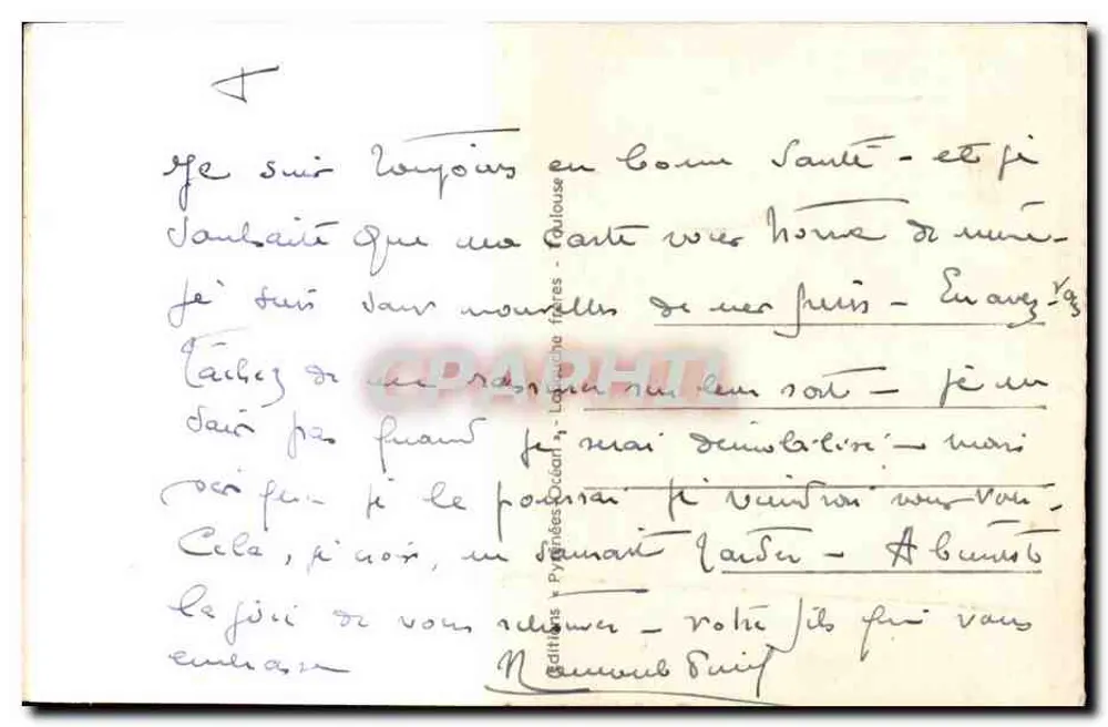 Toulouse - Facha da frente do Capitólio - Torre de defesa e Praça - Tihanèse, n° 42, série X.O. 324 - Verso