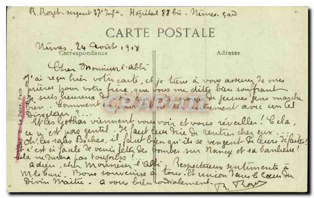 NIMES — Interior das Arênes — Atribuídas a Trajano ou a Antônio, incendiadas por Carlos Martel em 737 - Verso