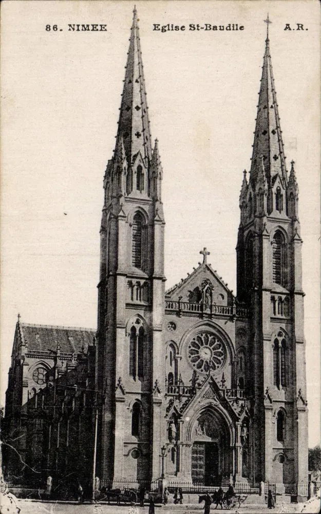 Nîmes — Igreja de São Baudile — A.R. n°86 - Frente