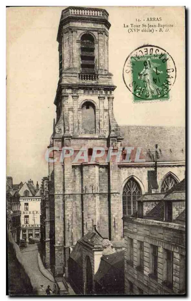 Arras - A Torre de São João Batista (século XVI) - B.D. - Frente