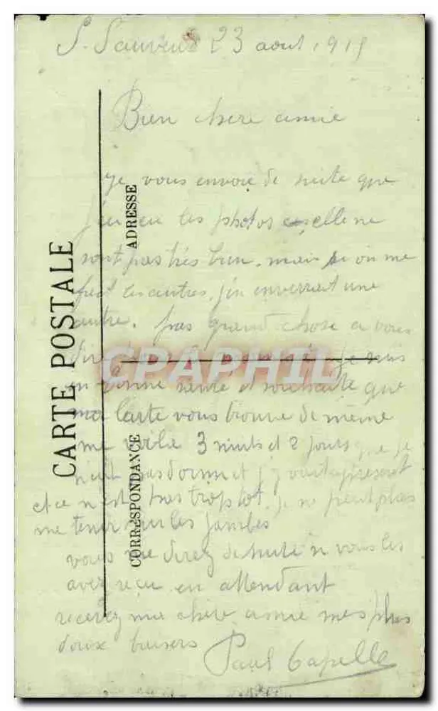 Arras — Fonte Netuno — Paul Capelle - Verso