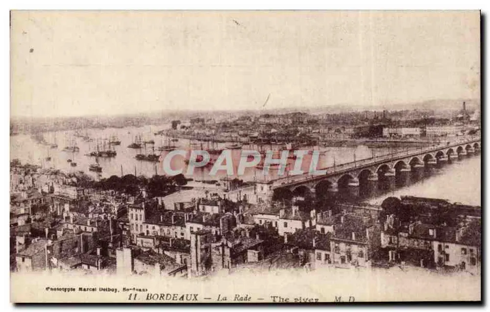 Bordeaux — Rada — The river — Phototypie Marcel Delbouy, Nr 11 - Awers