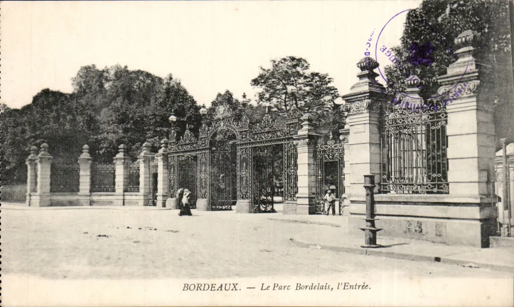 Bordeaux — Der Bordeaux-Park, der Eingang — Verlag: C. D. G. (Drucker) - Vorderseite