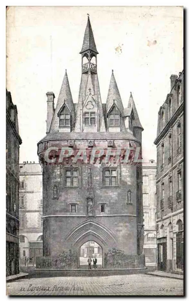 Bordeaux - Porte du Palais — vista da torre gótica — editor anônimo, n° 32 - Frente