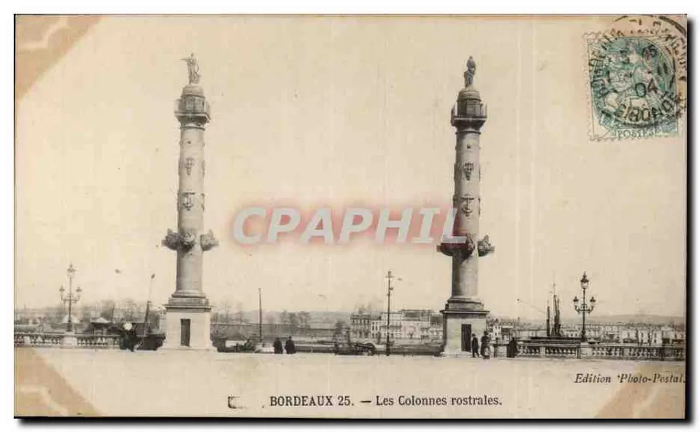 Bordeaux 25 — De Rostrale zuilen — Editie 'Photo-Postal' - Voorkant