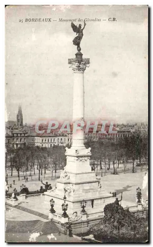 Bordeaux — Monumento dos Girondinos — C.B. - Frente