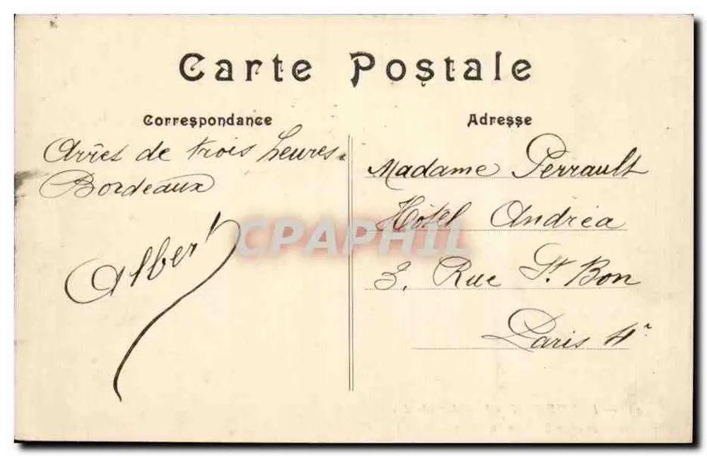 Bordeaux - Die Esplanade der Quinconces und das Denkmal der Girondins — PP. n°41 - Rückseite