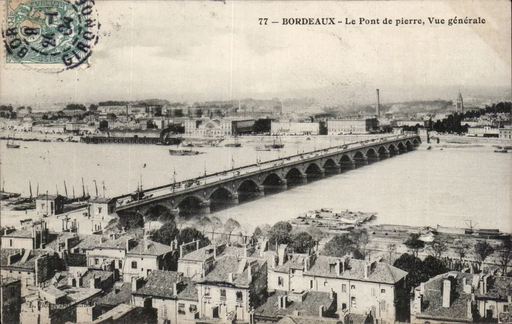 Bordeaux — O Ponte de Pedra, Vista Geral — L. Bézons, Bordeaux - Frente