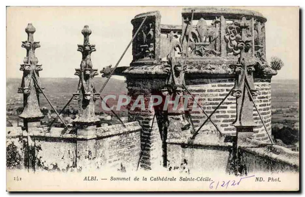 Albi — Gipfel der Kathedrale Sainte-Cécile — ND. Foto n° 141 - Vorderseite