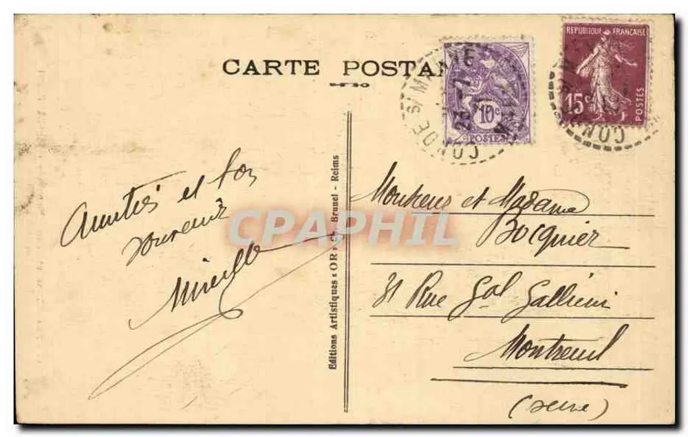 Notre-Dame de l'Épine (Marne) — Die Pfeiler — Verlag OR, Nr. 47 - Rückseite