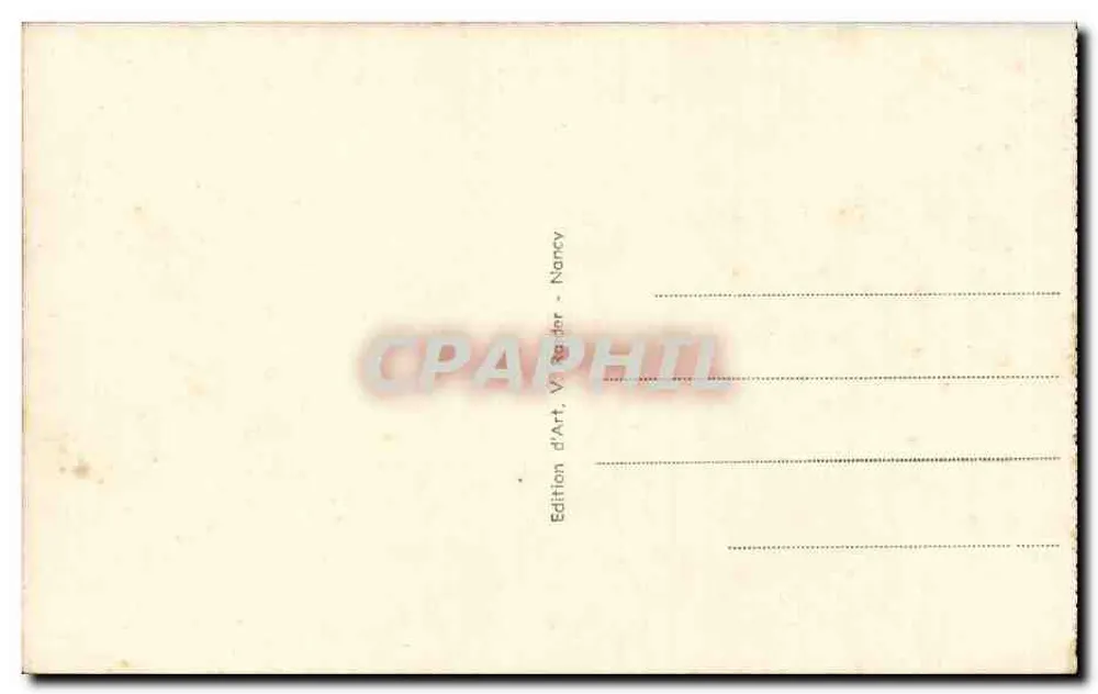 NANCY — Fonte de Amphitrite — Edição de Arte, V. Reider, Nancy - Verso