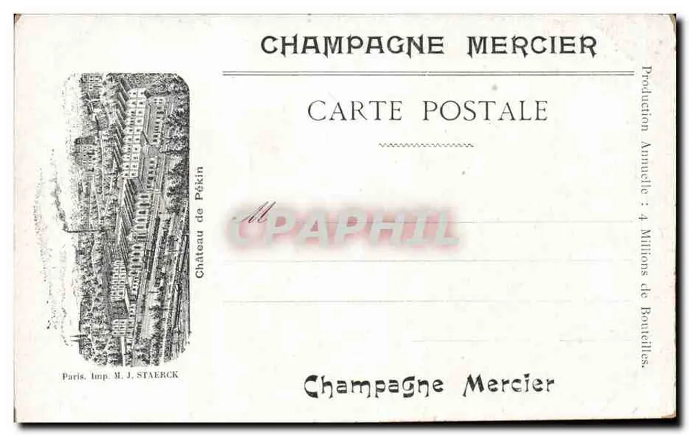 ÉPERNAY — Ein Stück der Öffentlichen Promenaden — Sammlung von Champagne Mercier, Verlag STAERCK, Paris - Rückseite