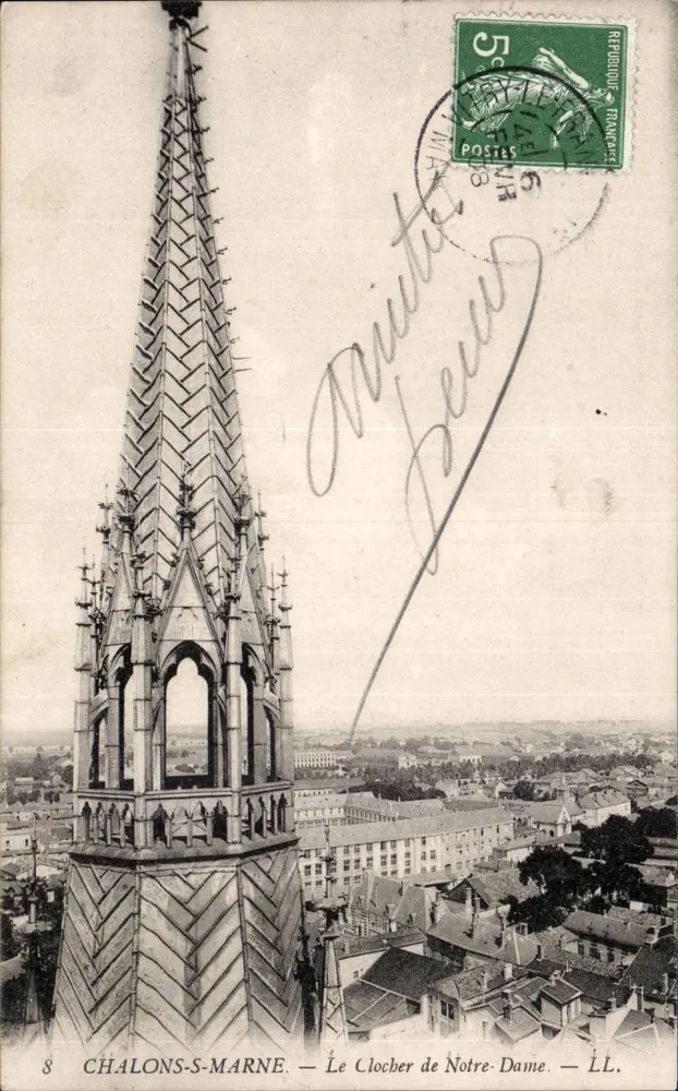 Châlons-sur-Marne — O Campanário de Nossa Senhora — LL. - Frente