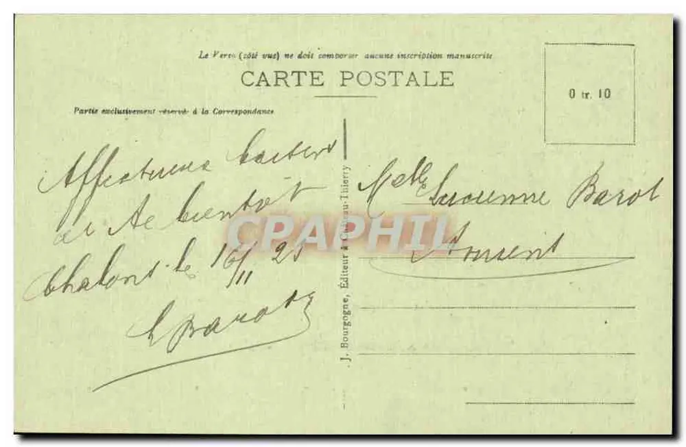 Chalons-sur-Marne (Marne) — El puente sobre la Marne — J. Bourgogne, Editor en Château-Thierry, n°52 - Reverso