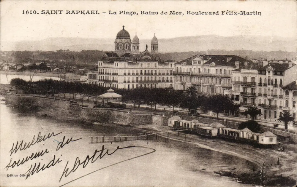 Saint-Raphaël — Die Strände, Seebäder, Boulevard Félix-Martin — Edition Gilèta, n° 1610 - Vorderseite