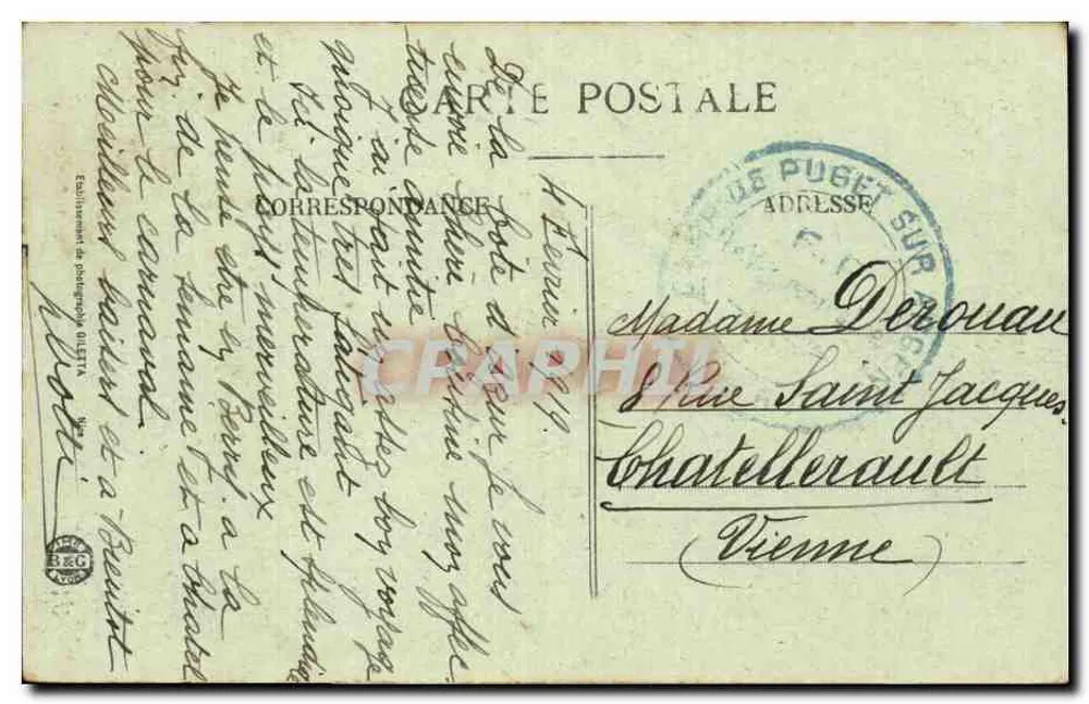 Saint-Raphaël — Die Strände, Seebäder, Boulevard Félix-Martin — Edition Gilèta, n° 1610 - Rückseite