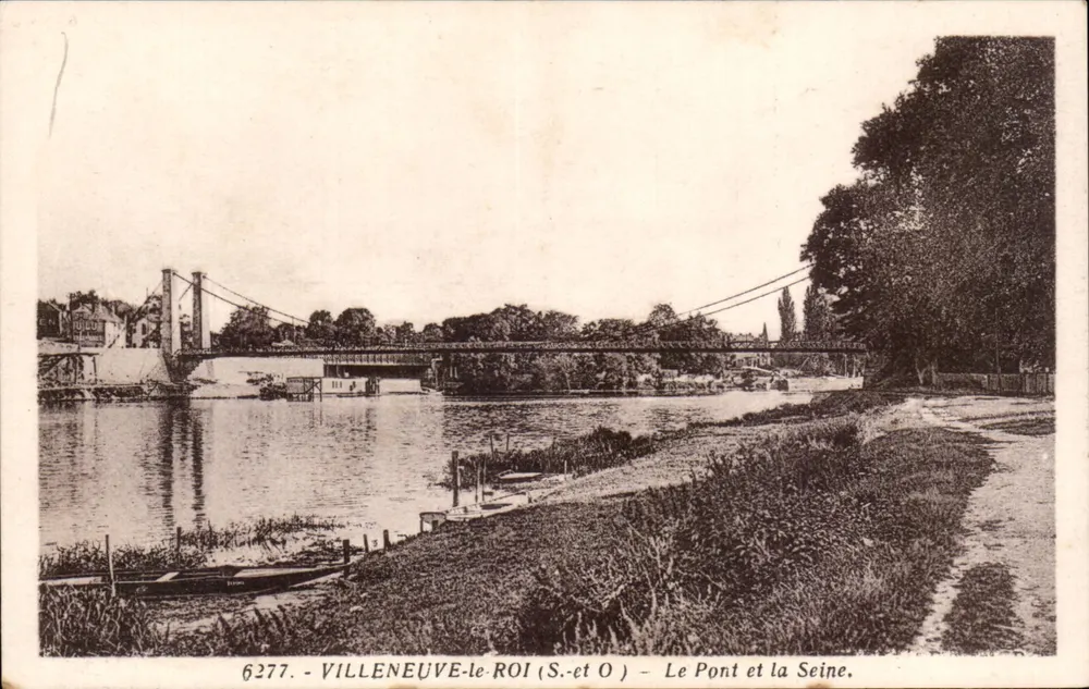 Villeneuve-le-Roi (S.-et O.) — Der Brücke und die Seine — anonymer Verleger, n° 6277 - Vorderseite
