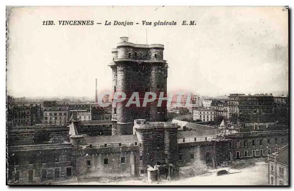 Vincennes — O Donjon — Vista geral — E.M. n°1139 - Frente