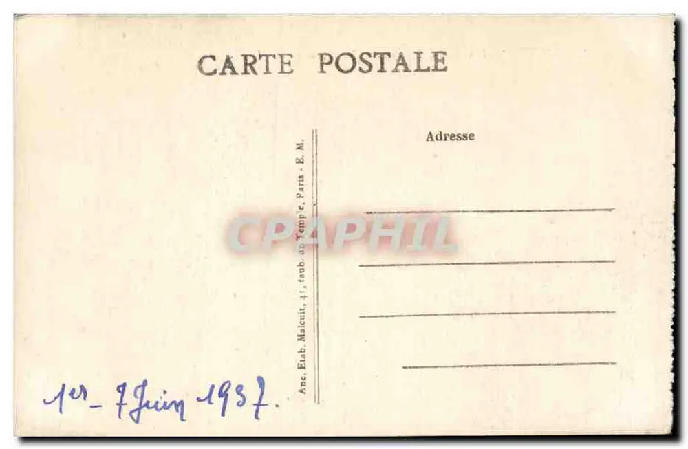 Vincennes — O Donjon — Vista geral — E.M. n°1139 - Verso