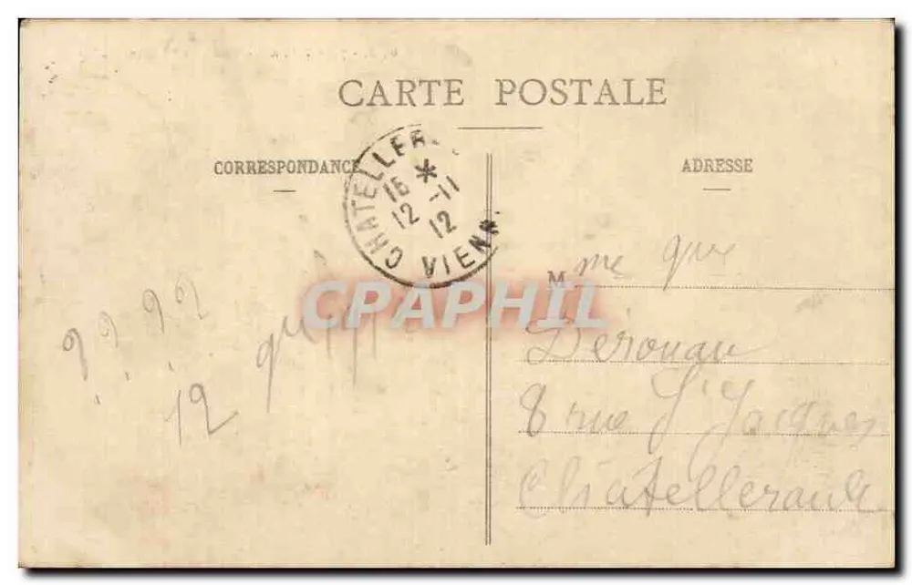 Tours - Túmulo de São Martinho — C.H. 75, editor desconhecido - Verso