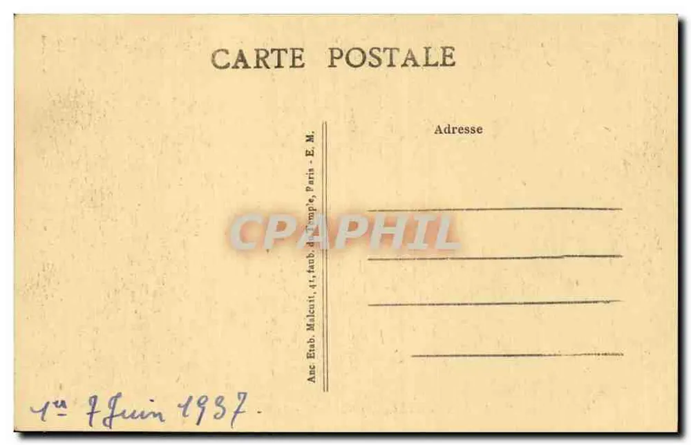 Bois de VINCENNES — Lago Daumesnil — E.M. - Verso