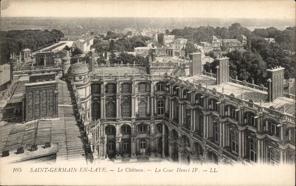 Saint-Germain-en-Laye — Das Schloss — Der Innenhof von Henri IV — LL. — n° 105 - Vorderseite