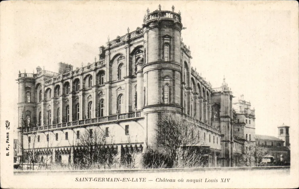 Saint-Germain-en-Laye — Schloss, in dem Ludwig XIV geboren wurde — B. F., Paris - Vorderseite