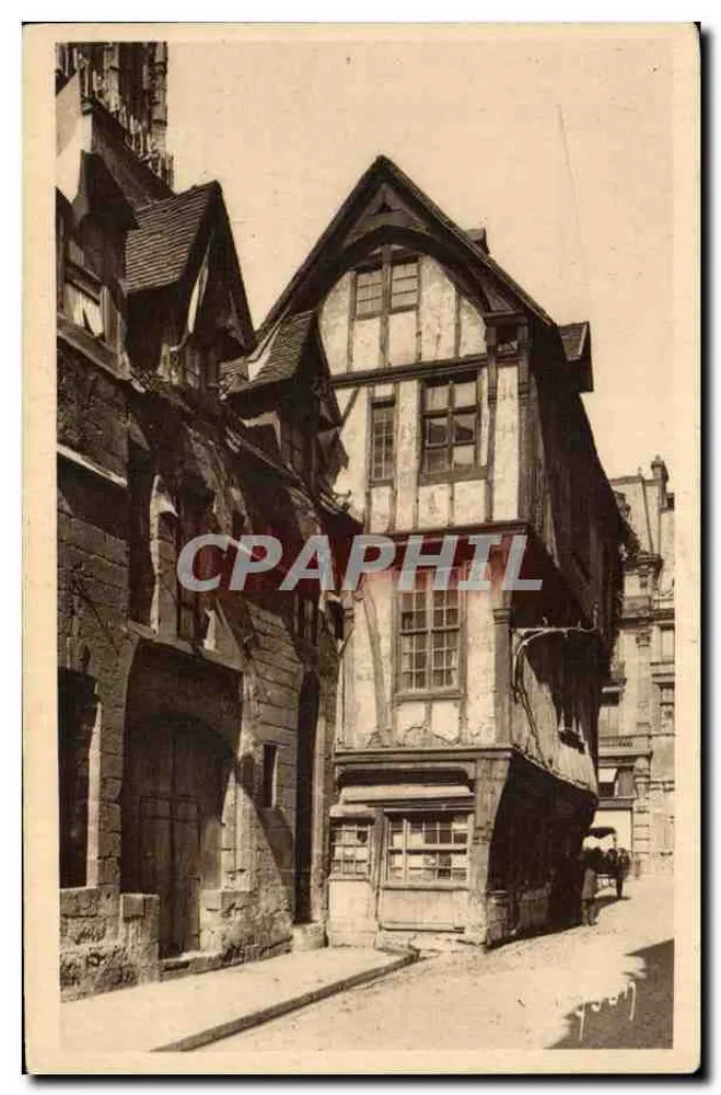 Alte Häuser in der Rue Saint-Romain — Rouen (Seine-Inférieure) — Editions La Douce France - Vorderseite