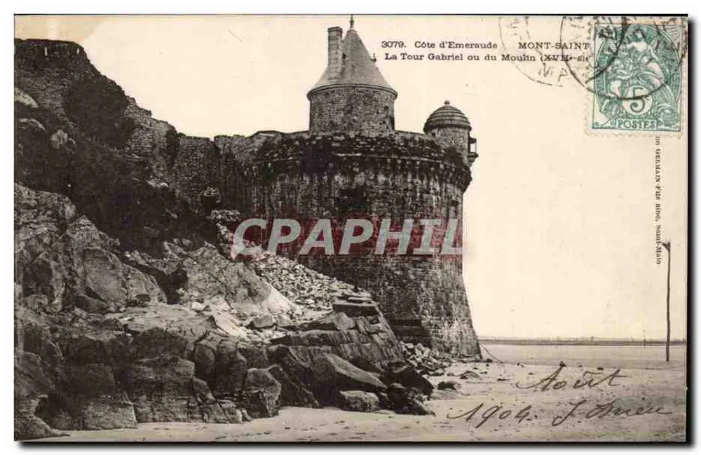 Mont-Saint-Michel — Turm Gabriel oder Mühle (17. Jahrhundert) — Côte d’Emeraude, unbekannter Verlag, Nr. 3079 - Vorderseite