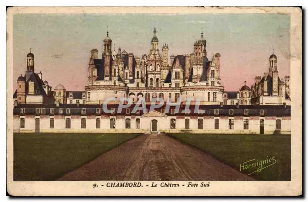 Chambord - O Castelo - Face Sul — edição Harmignies, n°9 - Frente