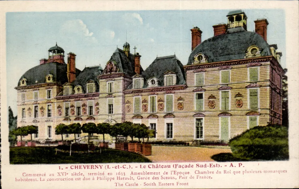 Cheverny (Loir-et-Cher) — O Castelo (Fachada Sudeste) — A.P. - Frente