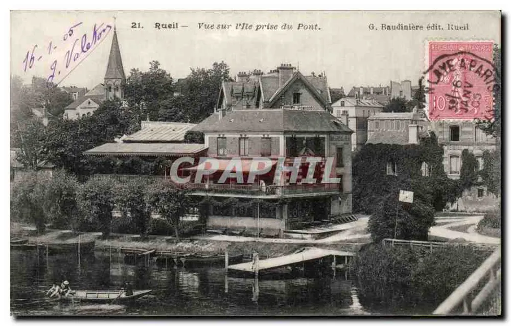 Rueil — Blick auf die Insel vom Brücke — Verlag G. Baudinière, Rueil - Vorderseite