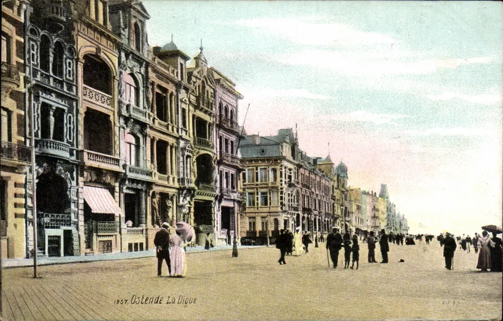 Ostende La Digue — vista da promenade — editor AQUA PHOTO PARIS, n° 6147 - Frente