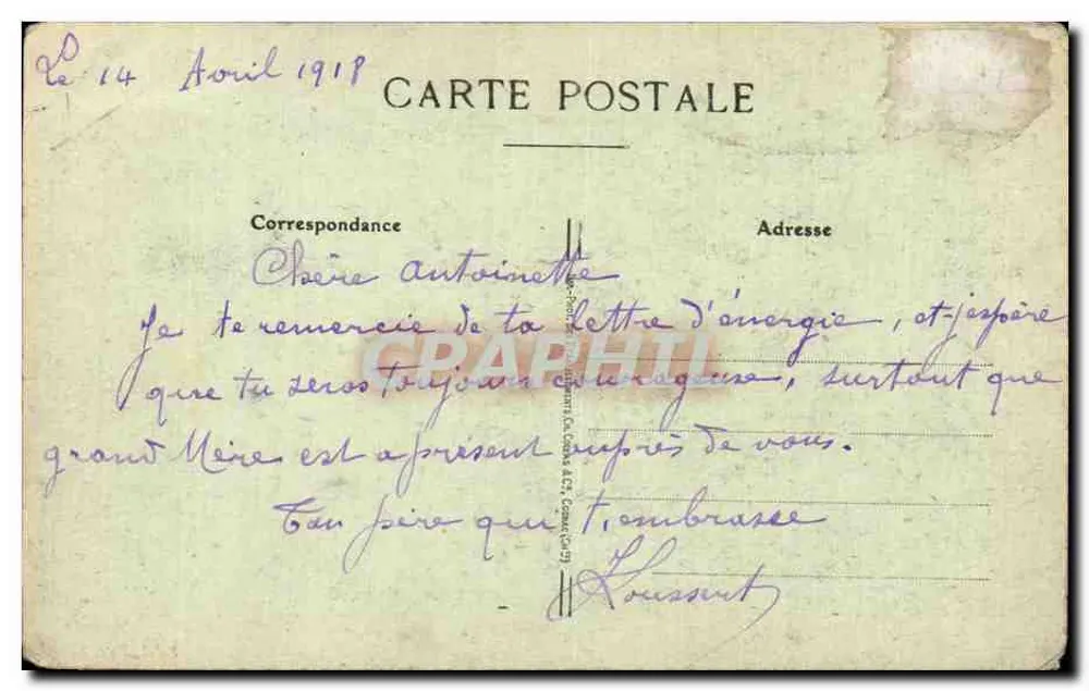 LIZY-sur-OURCQ — Das Alte Schloss — Ausgabe L. B. Scartez - Rückseite