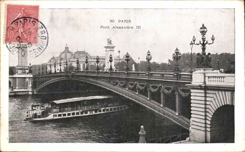 Ponte Alexandre III — Paris — editor NAUDGI, n°30 - Frente