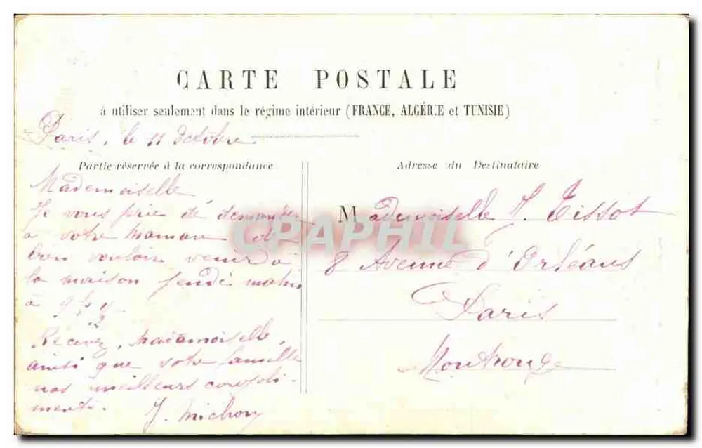 Ponte Alexandre III — Paris — editor NAUDGI, n°30 - Verso