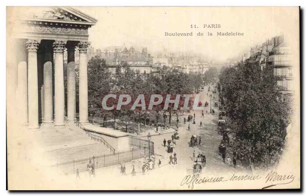 Boulevard de la Madeleine — Paris — Editor Maurice - Frente