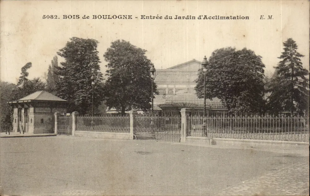 Bois de Boulogne - Eingang zum Jardin d'Acclimatation — E.M. Nr. 5082 - Vorderseite