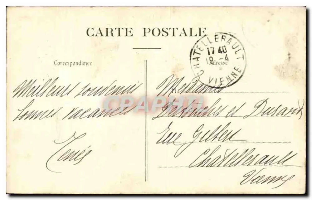 Neuilly-sur-Seine — Boulevard d'Argenson, aus dem Boulevard du Château — 1ère Maismuse, Paris - Rückseite