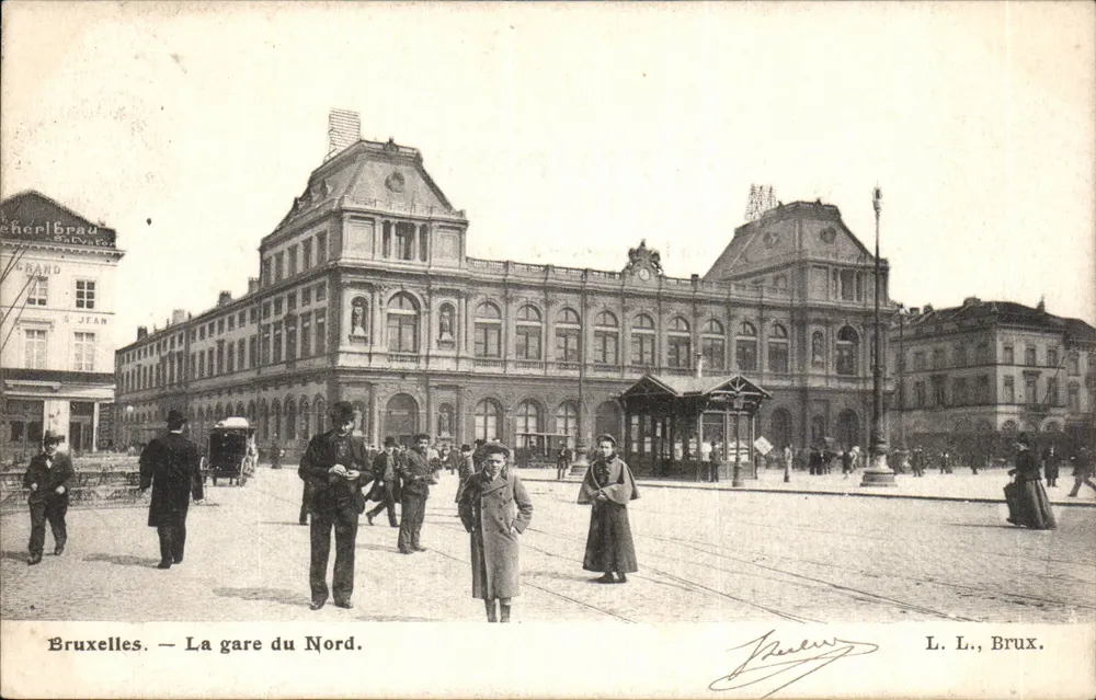 Bruxelas — A estação do Norte — L. L., Brux. - Frente