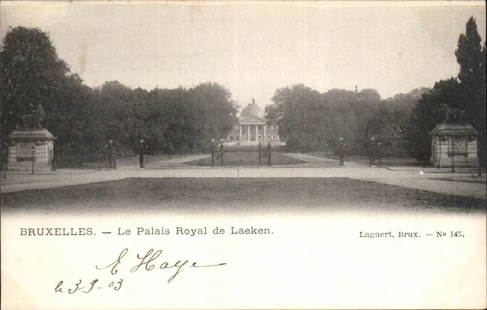 Bruxelas — O Palácio Real de Laeken — Lagaert, Brux. — No 145. - Frente