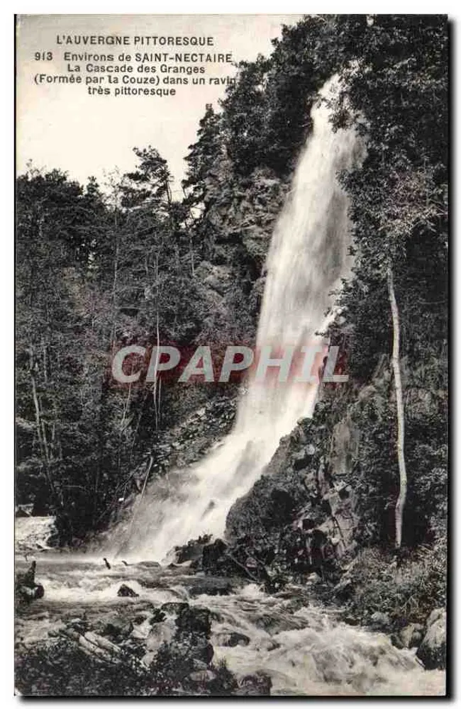 A Auvergne pitoresca — Ao redor de Saint-Nectaire, A Cascata das Granges (Formada pela Couze) — n°913 - Frente