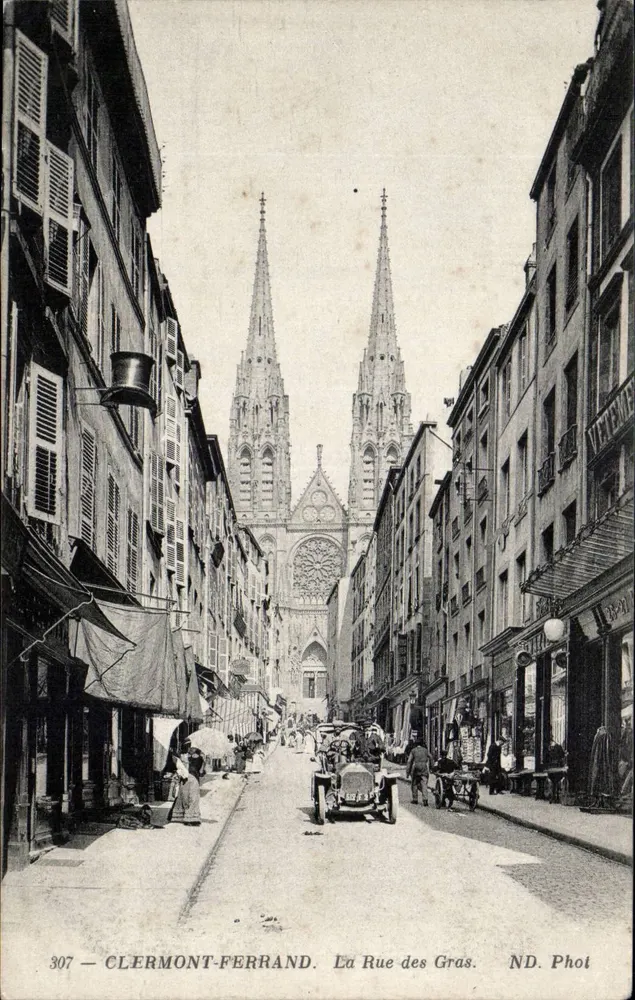 Clermont-Ferrand — A Rue des Gras — ND. Fot, n° 307 - Frente