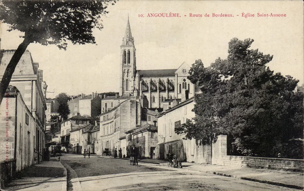 Angoulême — Straße nach Bordeaux — Kirche Saint-Ausone — A. Dupuy, Angoulême - Vorderseite