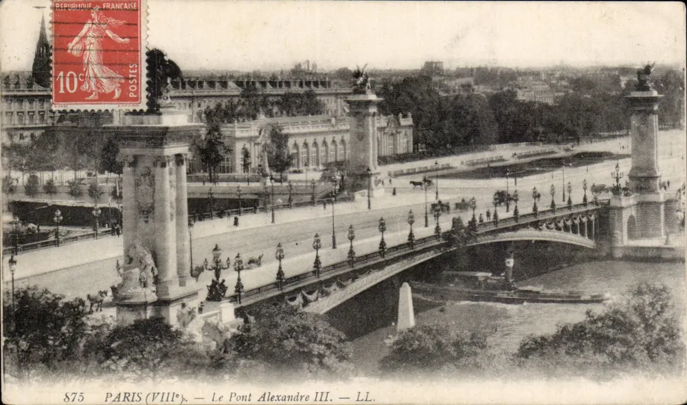 Paris (VIIIe) — O Ponte Alexandre III — LL. — Série 875 - Frente